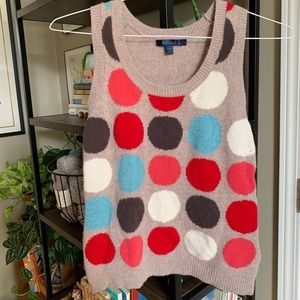 Mini Boden Girls POLKADOT Sweater Vest size 10!!